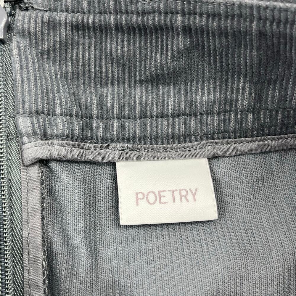 Poetry Dark Gray Corduroy Basic Button Accent War… - image 6